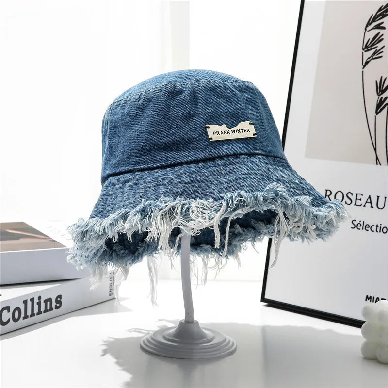 Washed Denim Bucket Hat