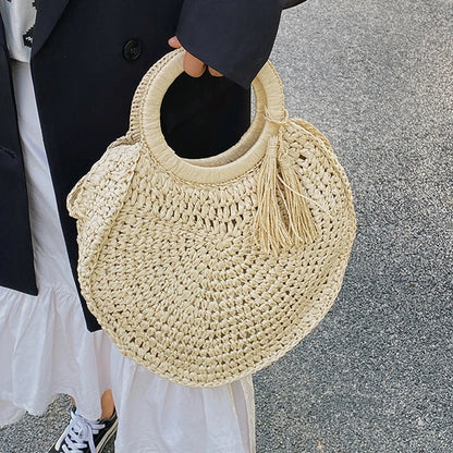 Casual Rattan Large Capacity Tote Bag