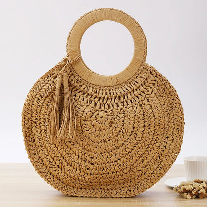 Casual Rattan Large Capacity Tote Bag