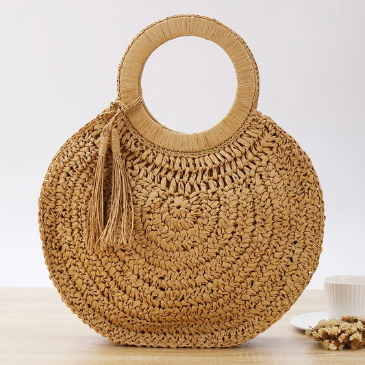 Casual Rattan Large Capacity Tote Bag