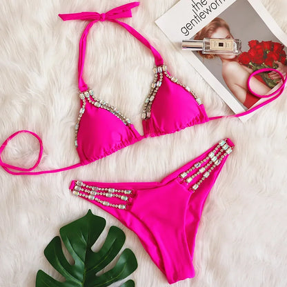 Shiny Crystal Diamond Bikini
