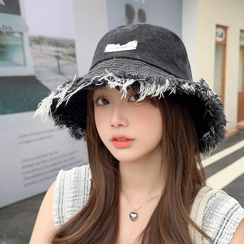 Washed Denim Bucket Hat