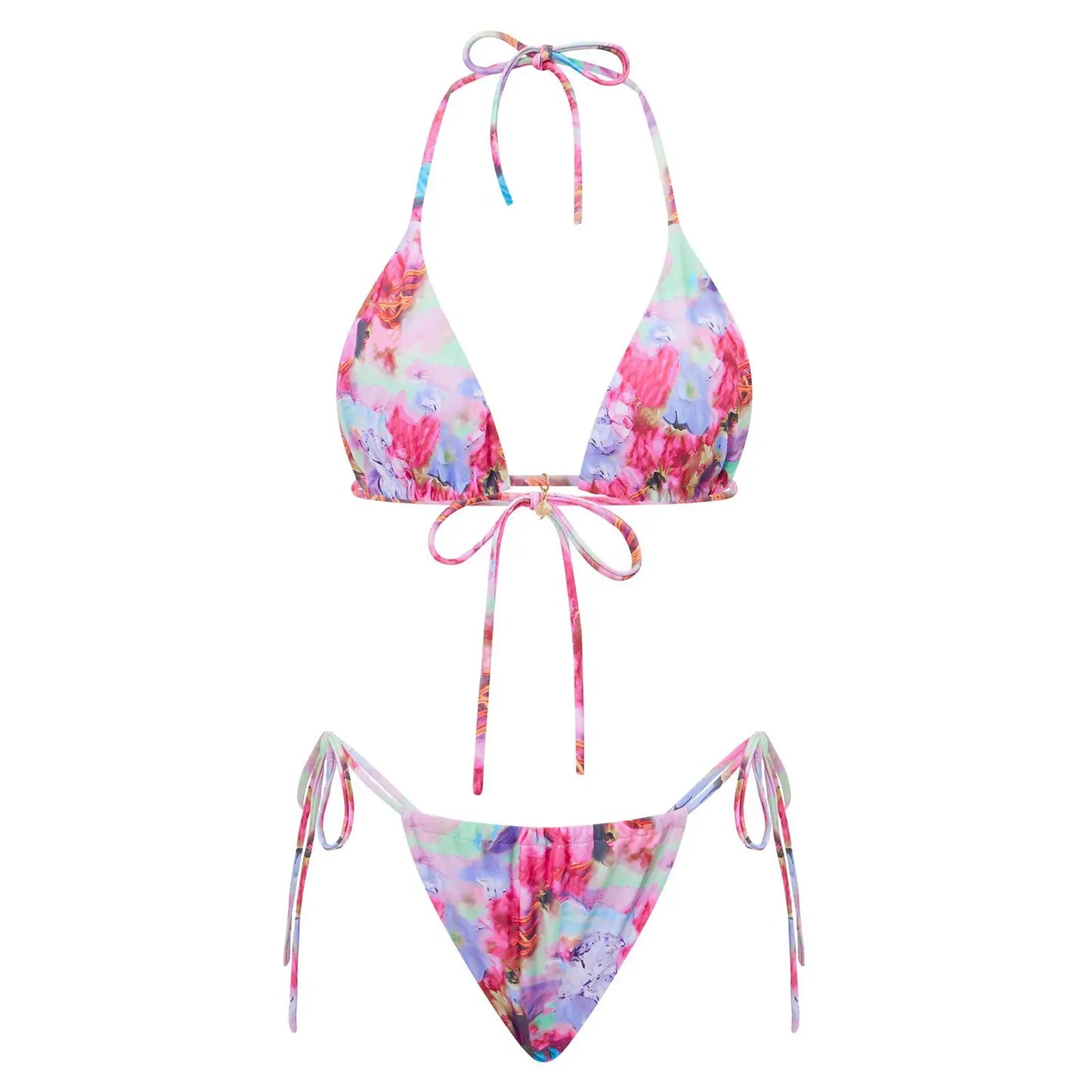 Floral Halter Bikini Set  Chic and Sexy