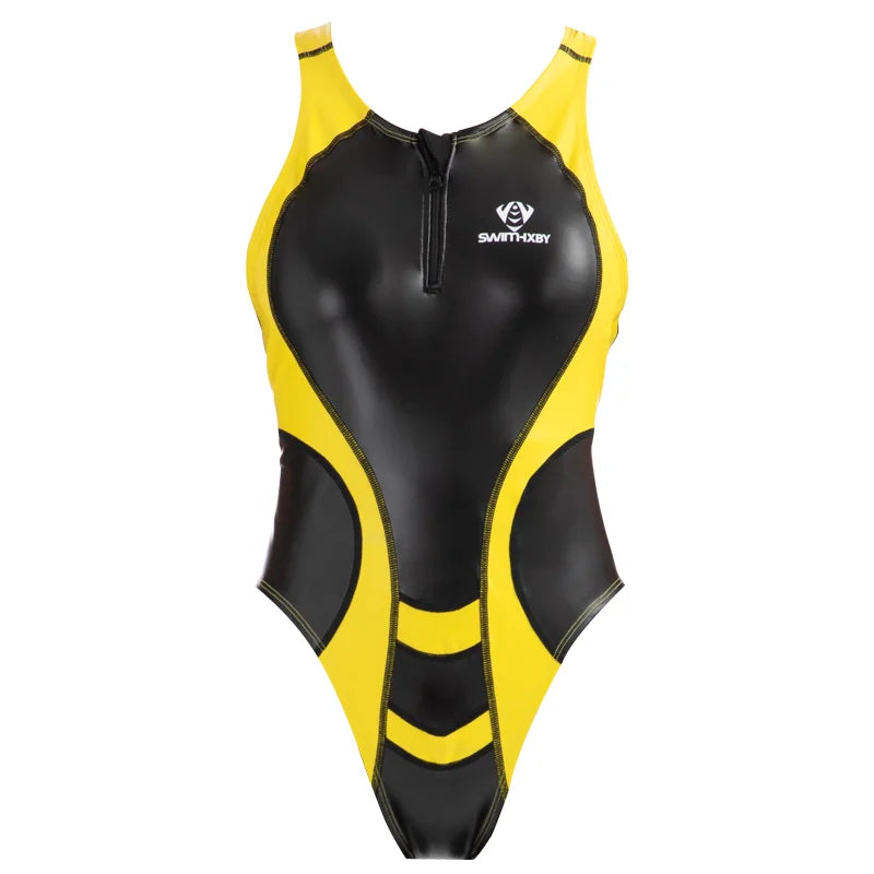 Glitter Japanese Zipper Swimsuit