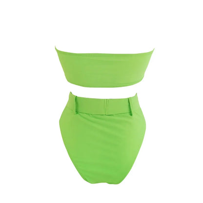 Push Up Bandeau High-Waist Swimwear