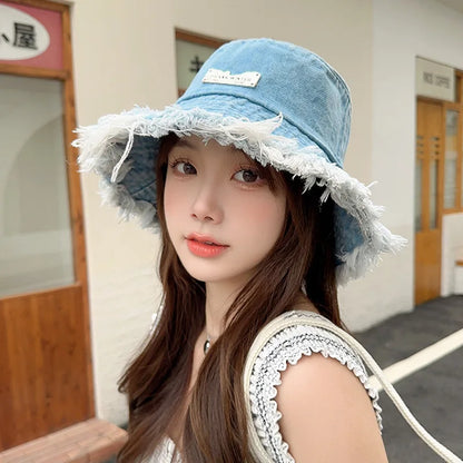 Washed Denim Bucket Hat