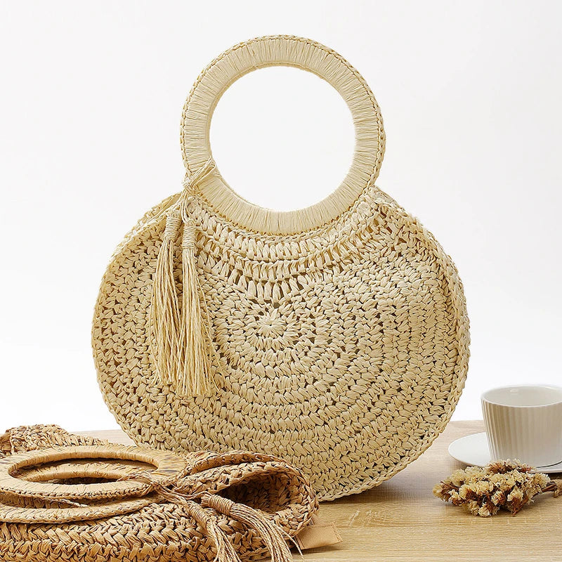 Casual Rattan Large Capacity Tote Bag