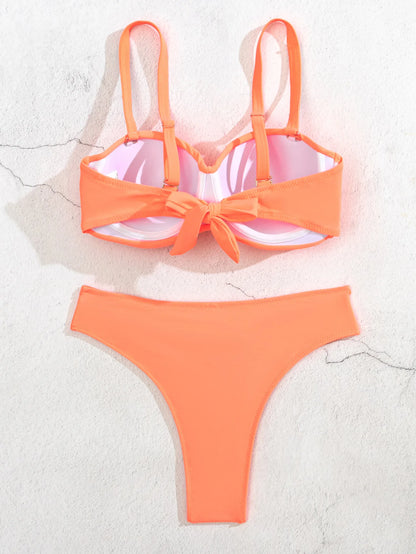 Casual Two Piece Bikini Set