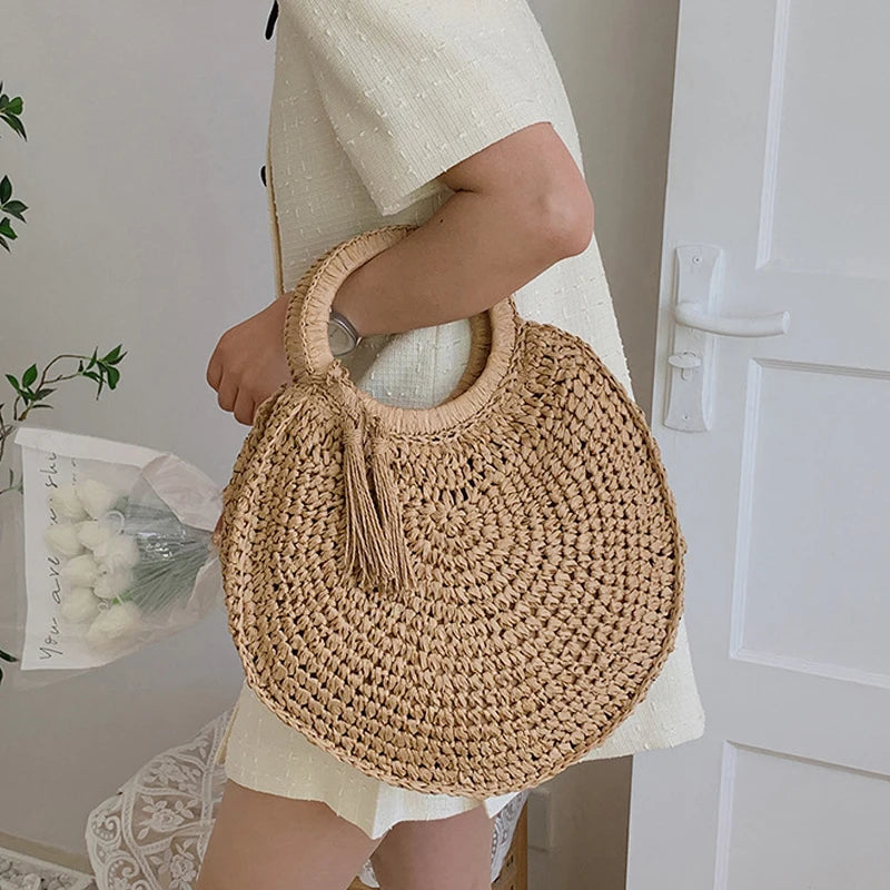 Casual Rattan Large Capacity Tote Bag