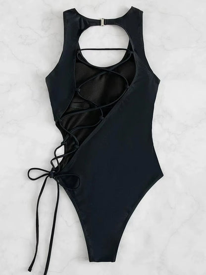 Sexy Bandage One-Piece Beachwear for Women