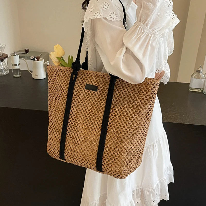 Casual Straw Bag for Beach Days
