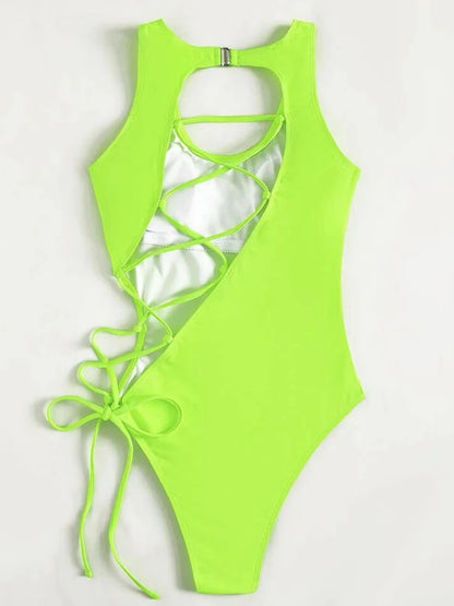 Sexy Bandage One-Piece Beachwear for Women