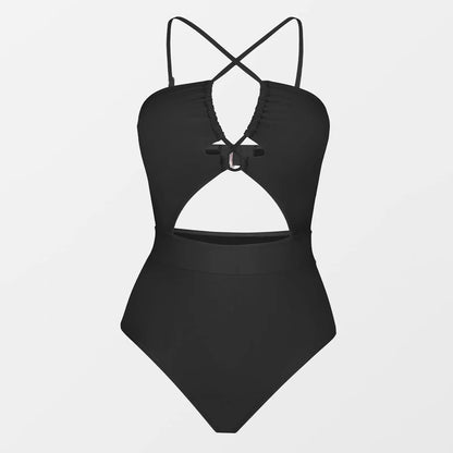 Cut Out One-Piece Backless Swimsuit