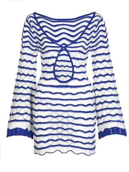 Bell Sleeve Knit Mini Dress for Summer Vibes