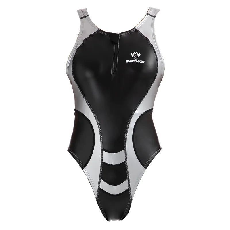 Glitter Japanese Zipper Swimsuit