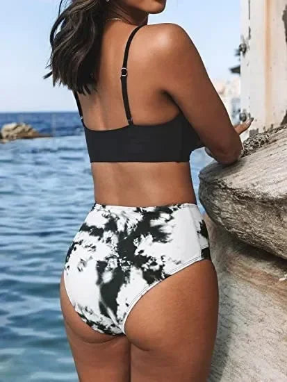 Sexy Twist Tank High-Waist Bikini Set