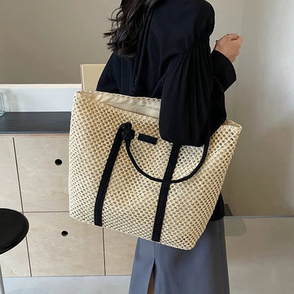 Casual Straw Bag for Beach Days