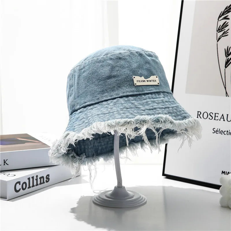 Washed Denim Bucket Hat