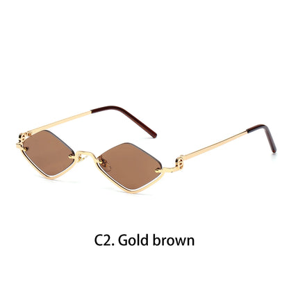 Stylish Metal Half Frame Women's Sunglasses