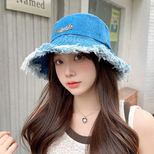 Washed Denim Bucket Hat