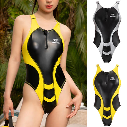 Glitter Japanese Zipper Swimsuit