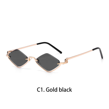 Stylish Metal Half Frame Women's Sunglasses